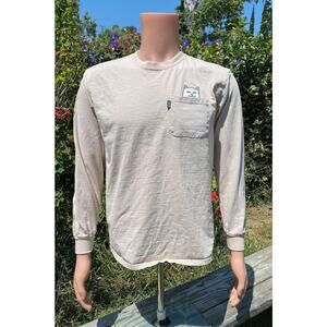 RIPNDIP Long Sleeve T Shirt Light Brown Pocket Cat Men’s Medium
